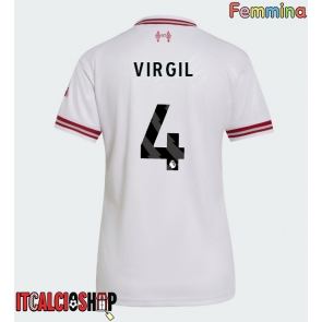 Liverpool Virgil van Dijk #4 Seconda Maglia Femmina 2026-27 Manica Corta Liverpool Virgil van Dijk #4 Seconda Maglia Femmina 2026-27 Manica Corta